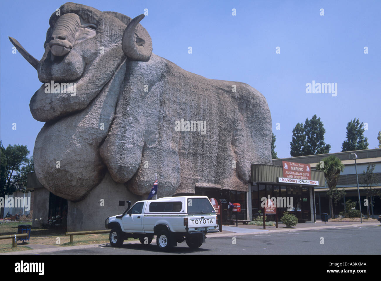 The `Big Merino`  tourist attraction in Goulbourn, NSW, Australia Stock Photo